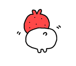 Strawberry & Rabbit sticker #7042139