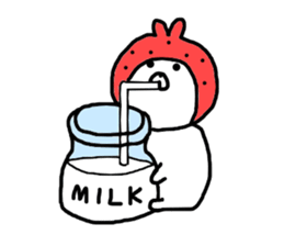 Strawberry & Rabbit sticker #7042143