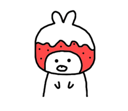 Strawberry & Rabbit sticker #7042145