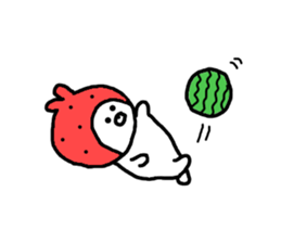 Strawberry & Rabbit sticker #7042147