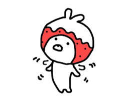 Strawberry & Rabbit sticker #7042148