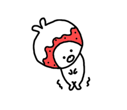 Strawberry & Rabbit sticker #7042149
