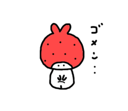Strawberry & Rabbit sticker #7042155