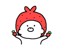 Strawberry & Rabbit sticker #7042157