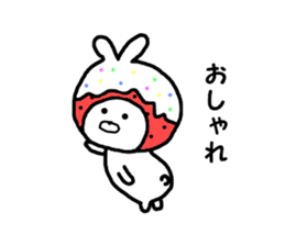 Strawberry & Rabbit sticker #7042160
