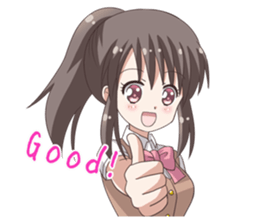 School uniform girl ! sticker #7042665