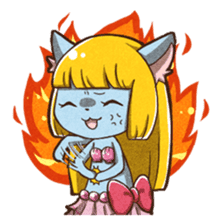 Grilled Fish for Cats (Devil cats) sticker #7043174