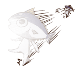 Grilled Fish for Cats (Devil cats) sticker #7043207