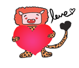 Small zebra lion sticker #7043652