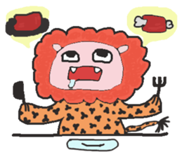 Small zebra lion sticker #7043654