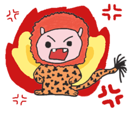 Small zebra lion sticker #7043655