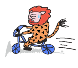 Small zebra lion sticker #7043659