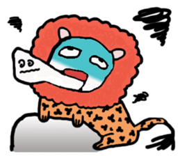 Small zebra lion sticker #7043662