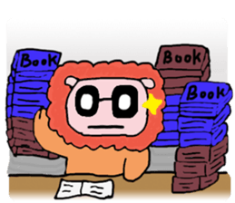 Small zebra lion sticker #7043664