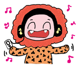 Small zebra lion sticker #7043665