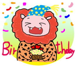 Small zebra lion sticker #7043666