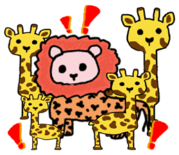 Small zebra lion sticker #7043672