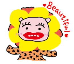 Small zebra lion sticker #7043673