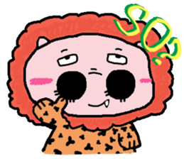 Small zebra lion sticker #7043674