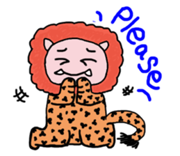 Small zebra lion sticker #7043675