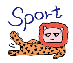 Small zebra lion sticker #7043681