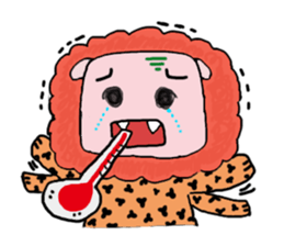 Small zebra lion sticker #7043682