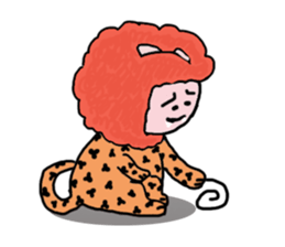 Small zebra lion sticker #7043683