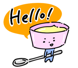 Ice cream Sticker with message sticker #7045048