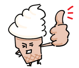 Ice cream Sticker with message sticker #7045057