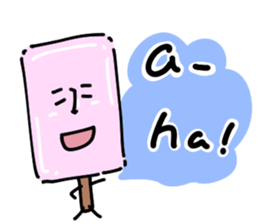 Ice cream Sticker with message sticker #7045060