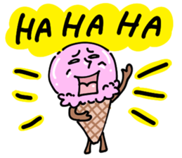 Ice cream Sticker with message sticker #7045063