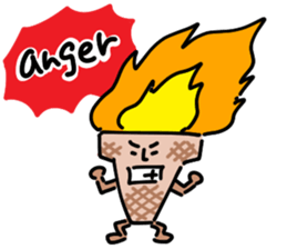 Ice cream Sticker with message sticker #7045068