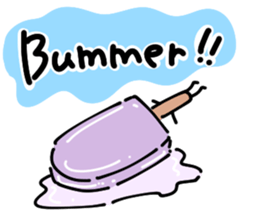 Ice cream Sticker with message sticker #7045071