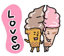 Ice cream Sticker with message sticker #7045075