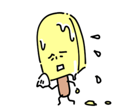 Ice cream Sticker with message sticker #7045076