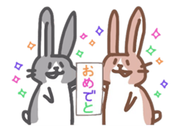 kamyu's rabbit stickers sticker #7045597