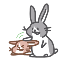 kamyu's rabbit stickers sticker #7045598