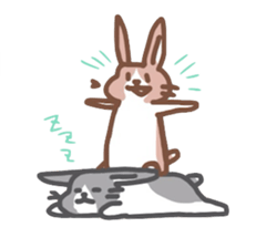 kamyu's rabbit stickers sticker #7045601