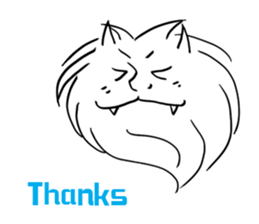 A specter, a white demon showed. sticker #7046569