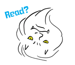 A specter, a white demon showed. sticker #7046572