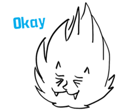 A specter, a white demon showed. sticker #7046573