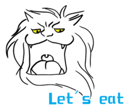 A specter, a white demon showed. sticker #7046579