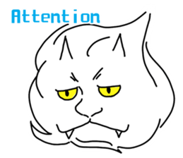 A specter, a white demon showed. sticker #7046583