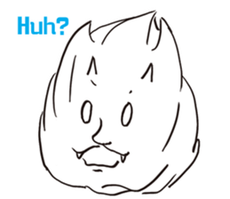 A specter, a white demon showed. sticker #7046585