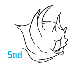 A specter, a white demon showed. sticker #7046589