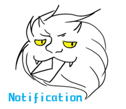 A specter, a white demon showed. sticker #7046592