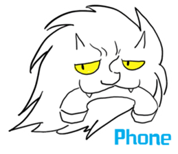 A specter, a white demon showed. sticker #7046593