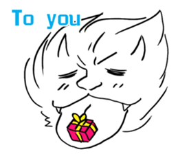 A specter, a white demon showed. sticker #7046594