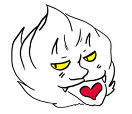 A specter, a white demon showed. sticker #7046596