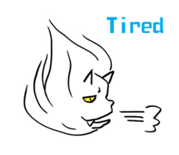 A specter, a white demon showed. sticker #7046600